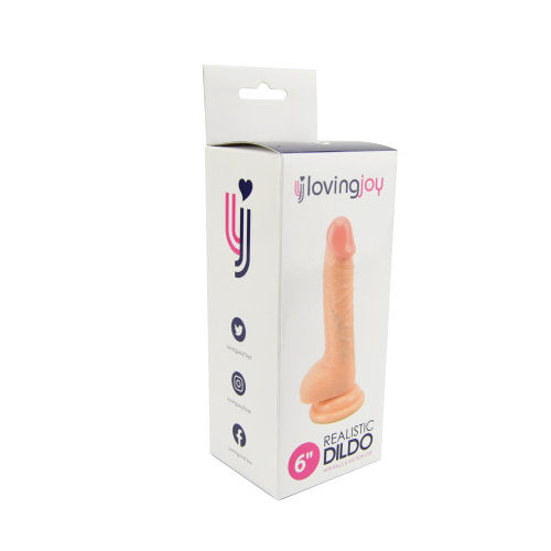 Loving Joy Realistische Dildo met Ballen en Zuignop 16 cm