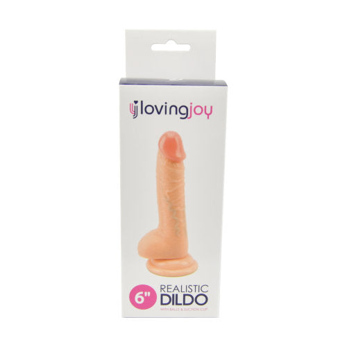 Loving Joy Realistische Dildo met Ballen en Zuignop 16 cm