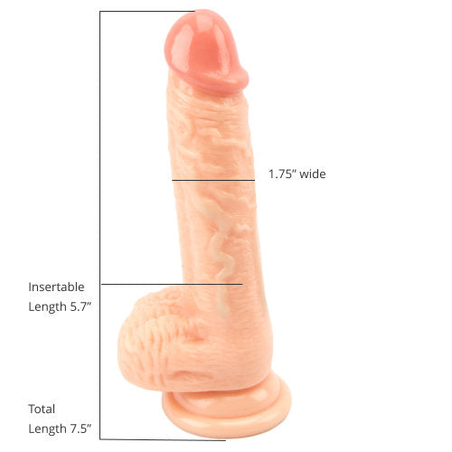 Loving Joy Realistische Dildo met ballen en zuignop 19cm