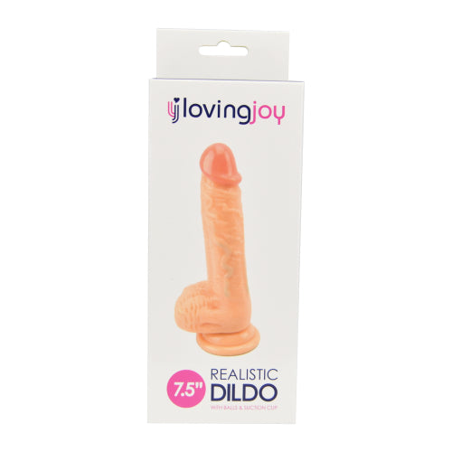 Loving Joy Realistische Dildo met ballen en zuignop 19cm