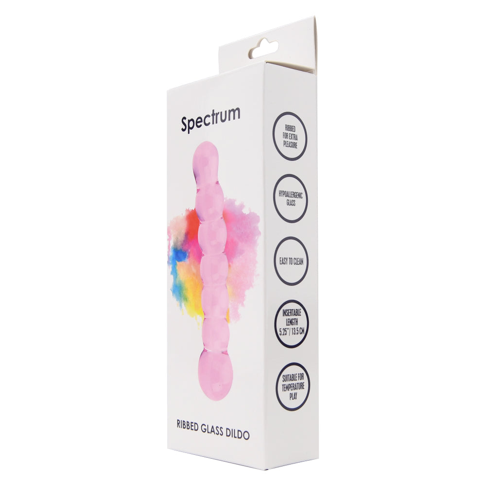 Spectrum geribbelde glazen dildo