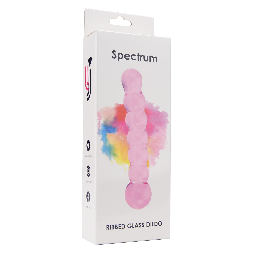 Spectrum geribbelde glazen dildo