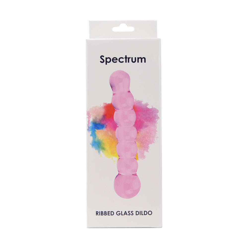 Spectrum geribbelde glazen dildo