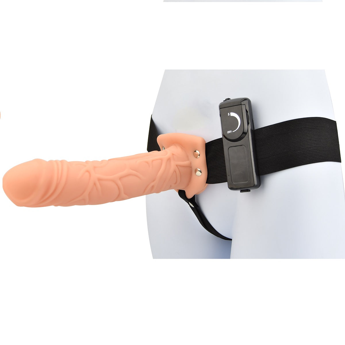 Loving Joy 8 Inch Vibrating Hollow Strap On