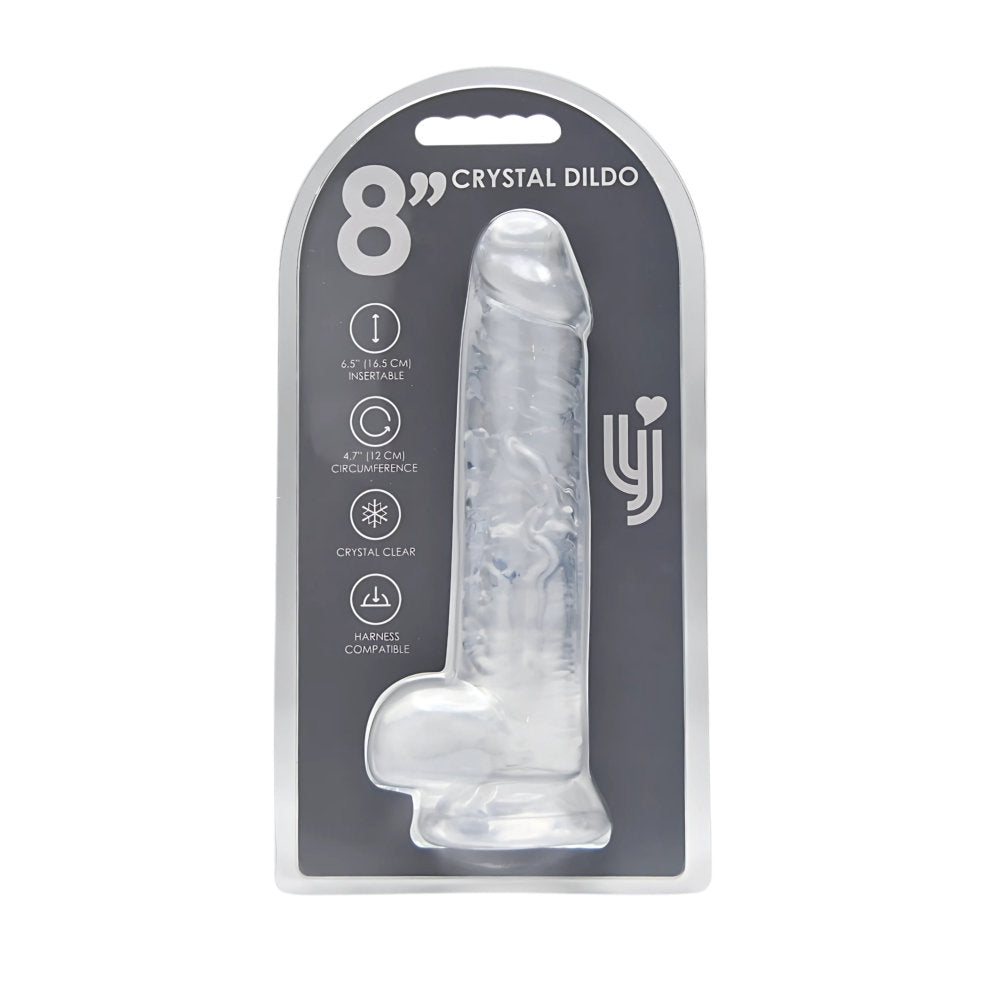 Loving Joy 21.5 cm Dildo with Balls Clear