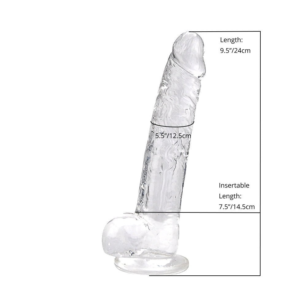Loving Joy 24 cm Dildo met Ballen Helder