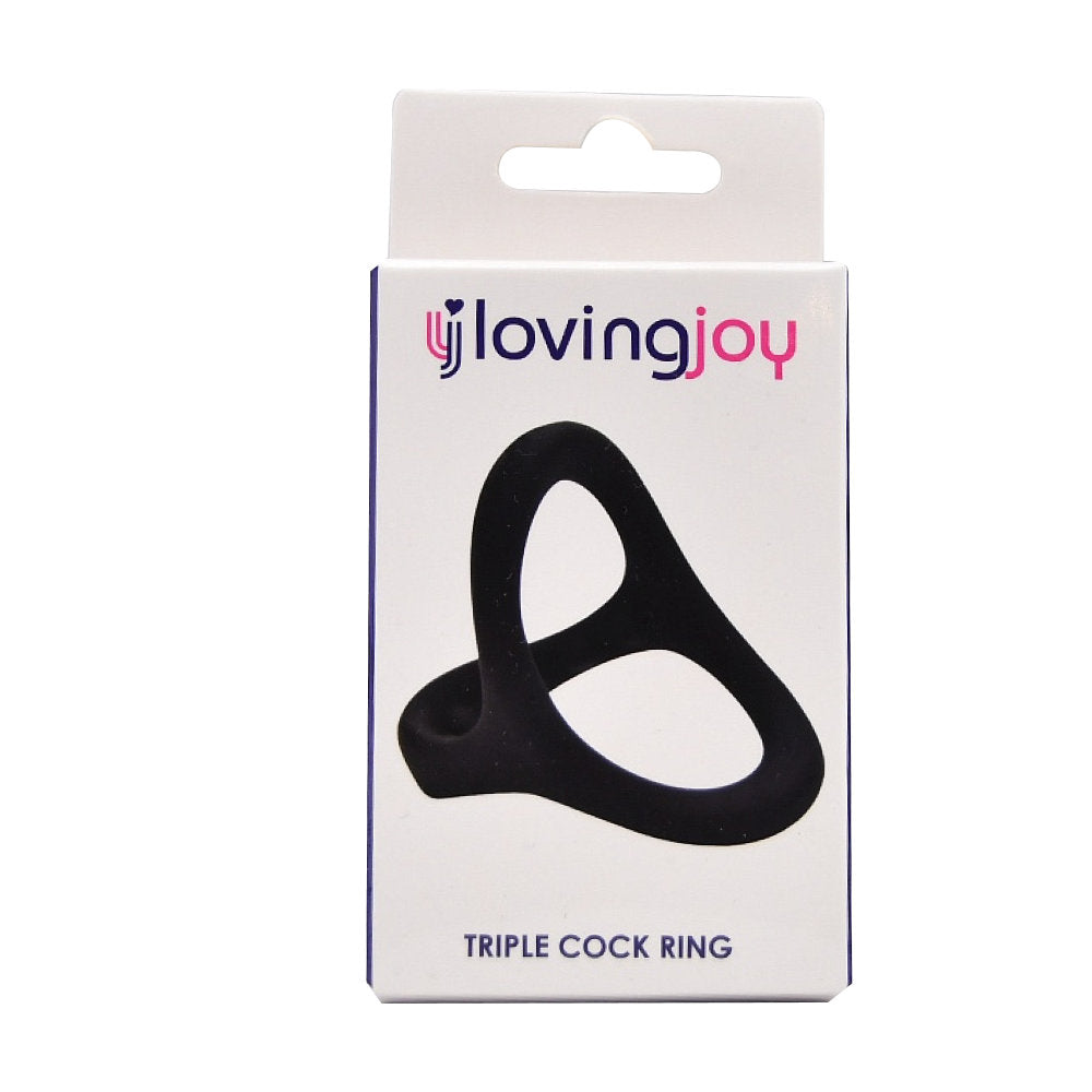 Loving Joy siliconen drievoudige cockring