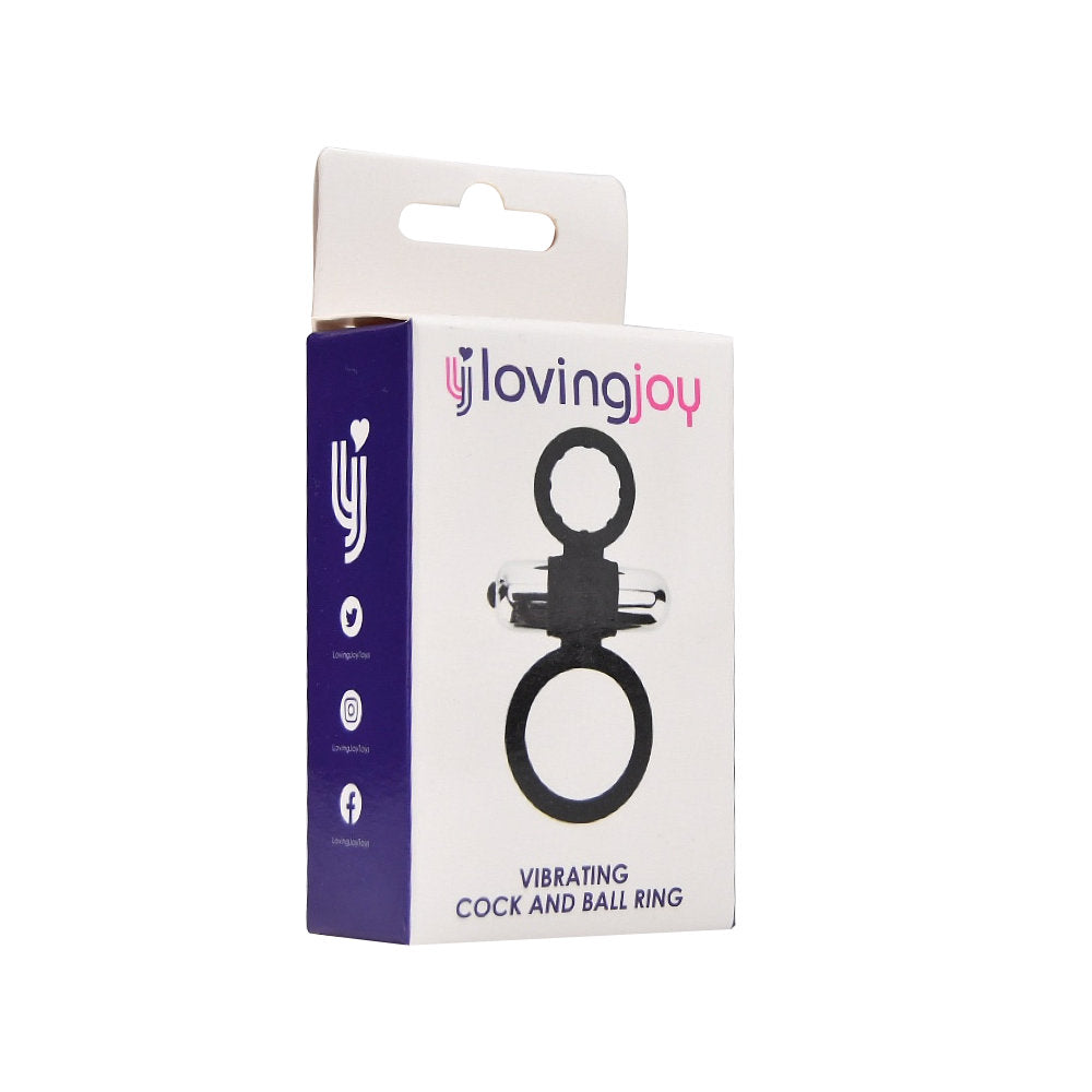 Loving Joy Siliconen Vibrerende Pik en Bal Ring