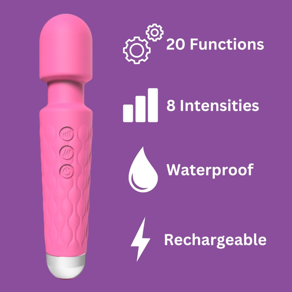 Loving Joy 20cm  Function Wand Vibrator roze
