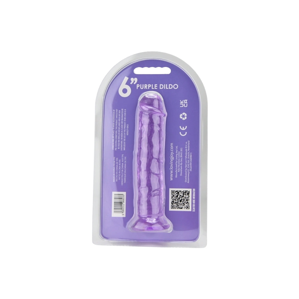 Loving Joy 16 cm  Inch Zuignop Dildo Paars