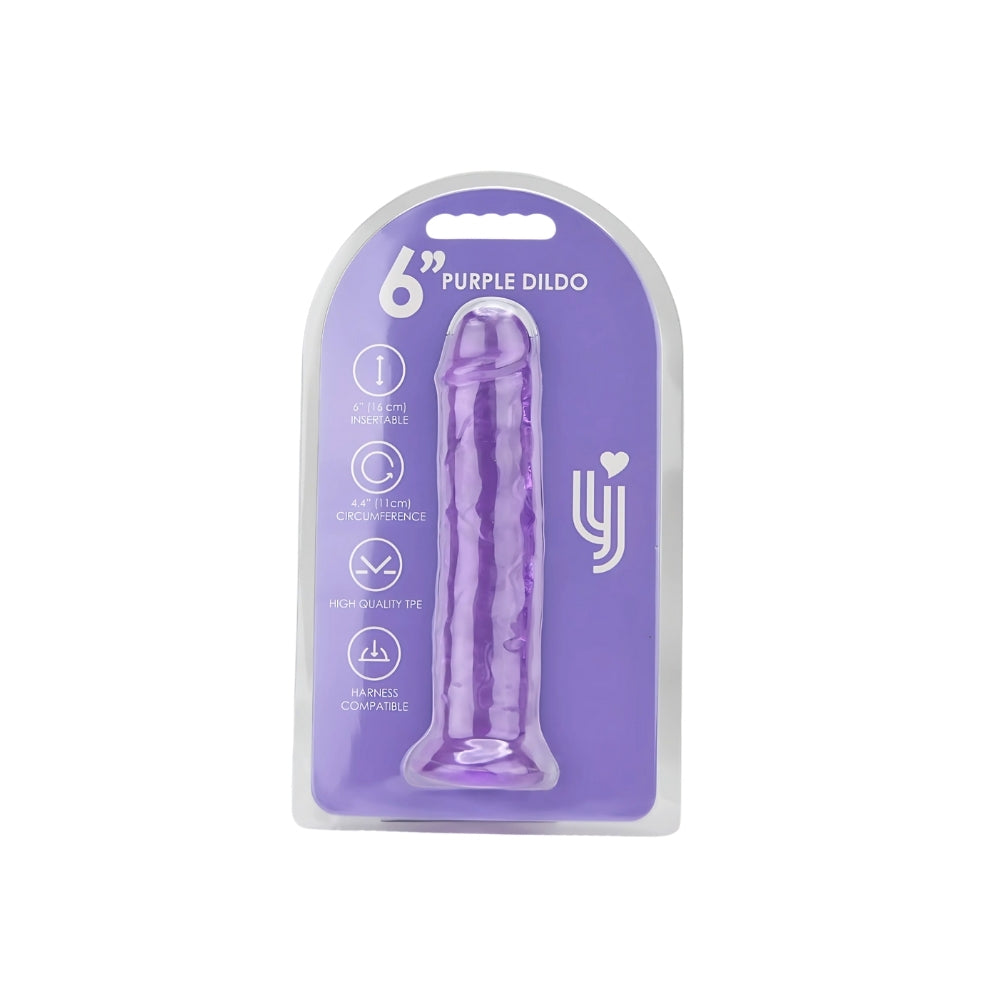 Loving Joy 16 cm  Inch Zuignop Dildo Paars