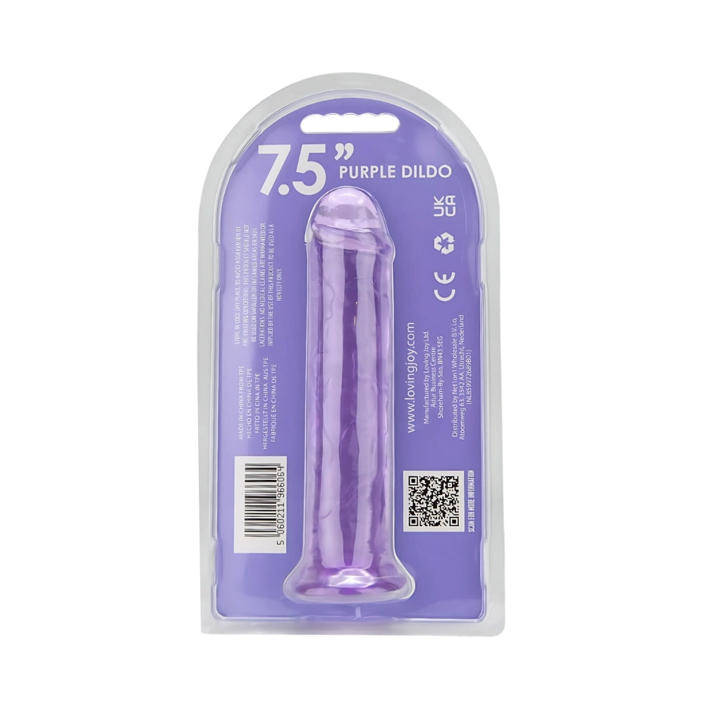Loving Joy 19cm Zuignop Dildo Paars