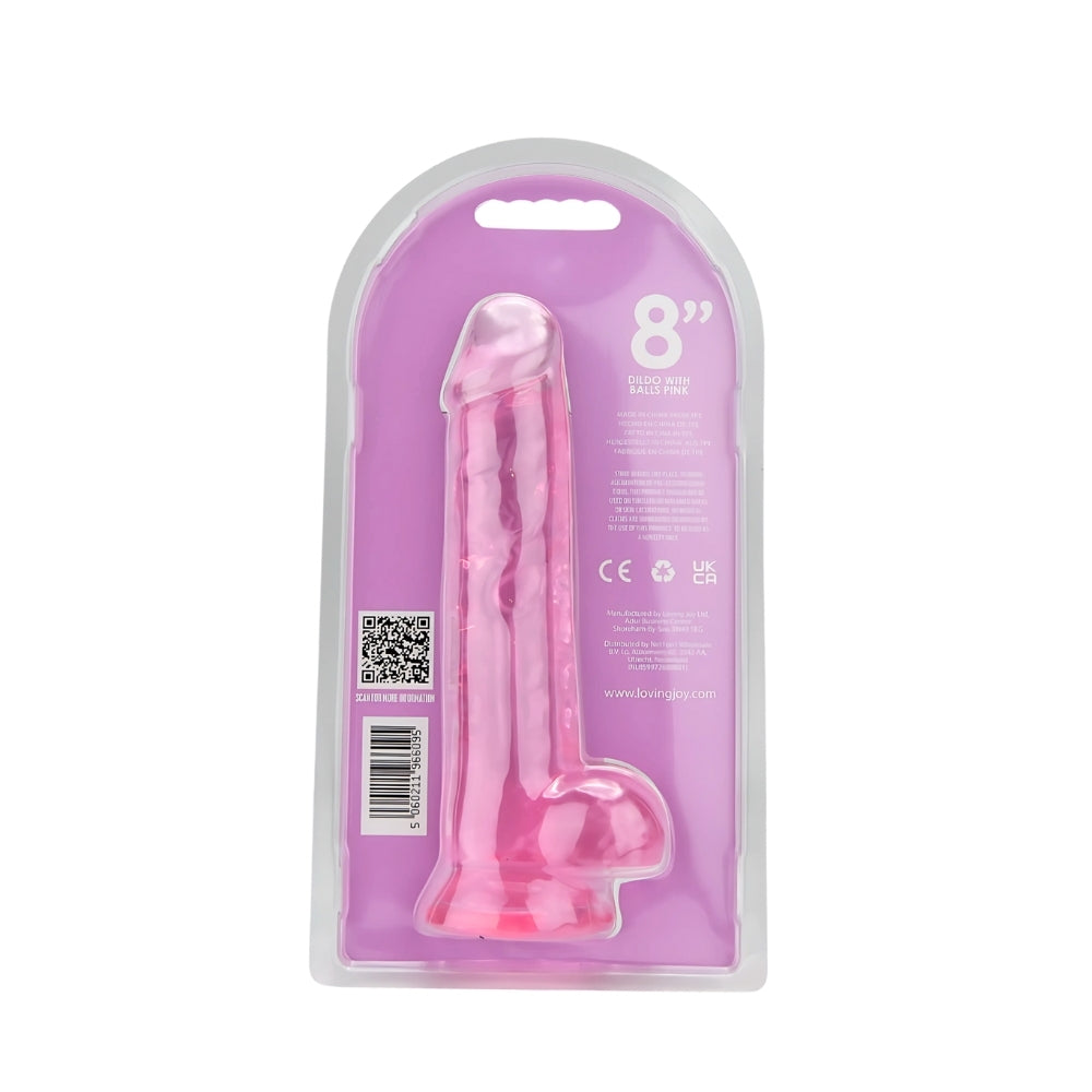 Loving Joy 21,5 cm  Dildo met Ballen Roze