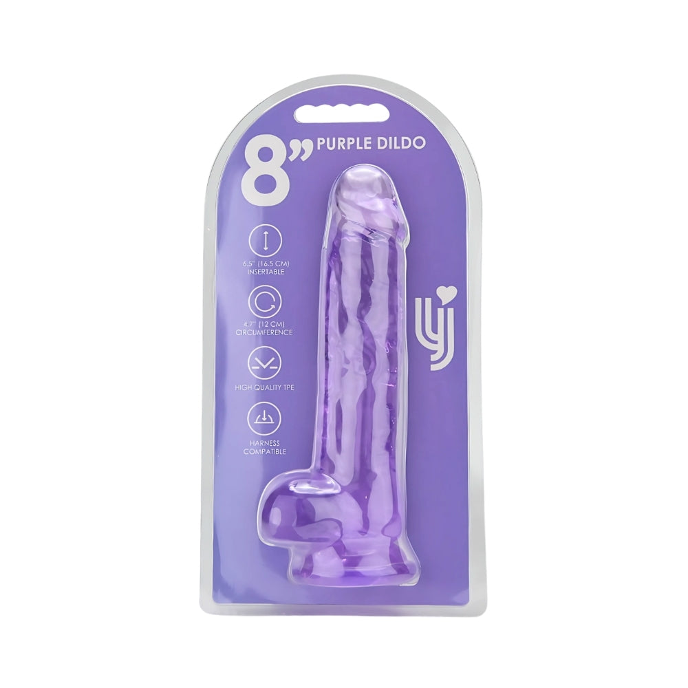 Loving Joy 21,5cm Dildo met Ballen Paars