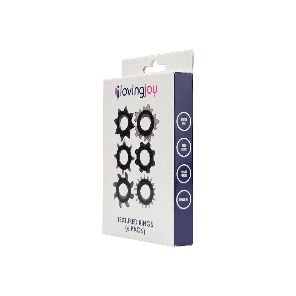Loving Joy Getextureerde Cockring Set (6 Pack)