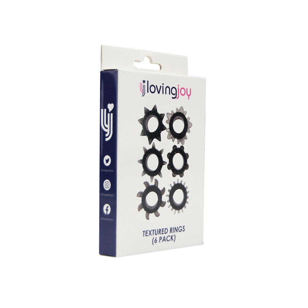 Loving Joy Getextureerde Cockring Set (6 Pack)
