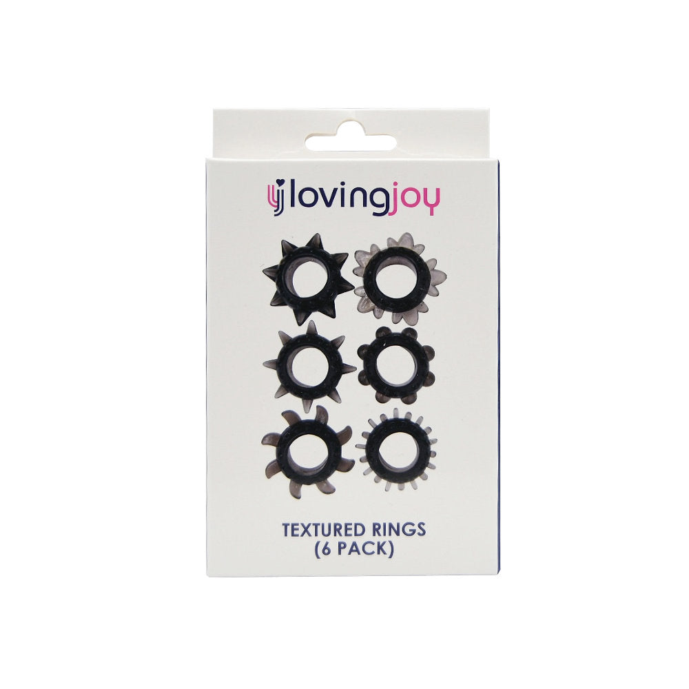 Loving Joy Getextureerde Cockring Set (6 Pack)