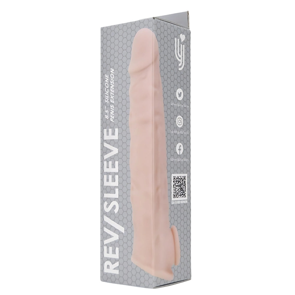 Rev-Sleeves 21,5cm  realistische siliconen penisverlengingsmouw