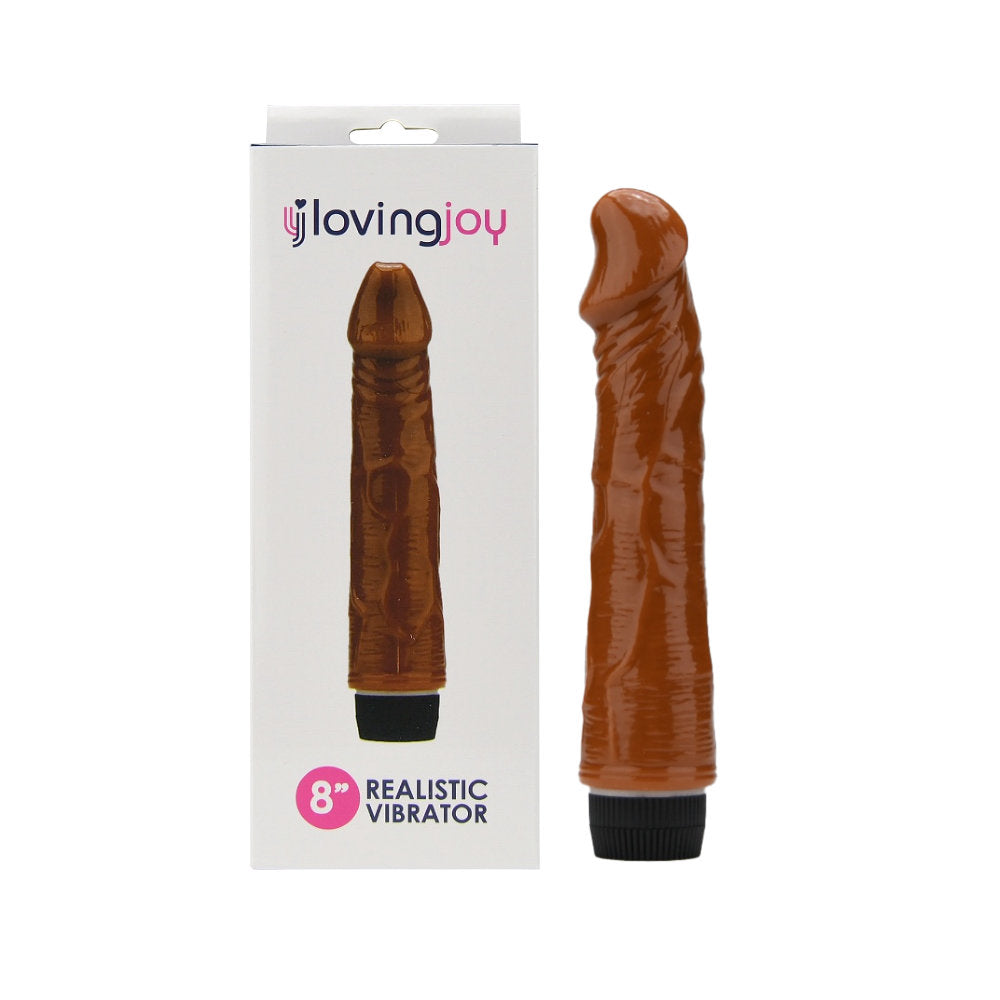 Loving Joy 21.5 cm Realistic Vibrator Brown
