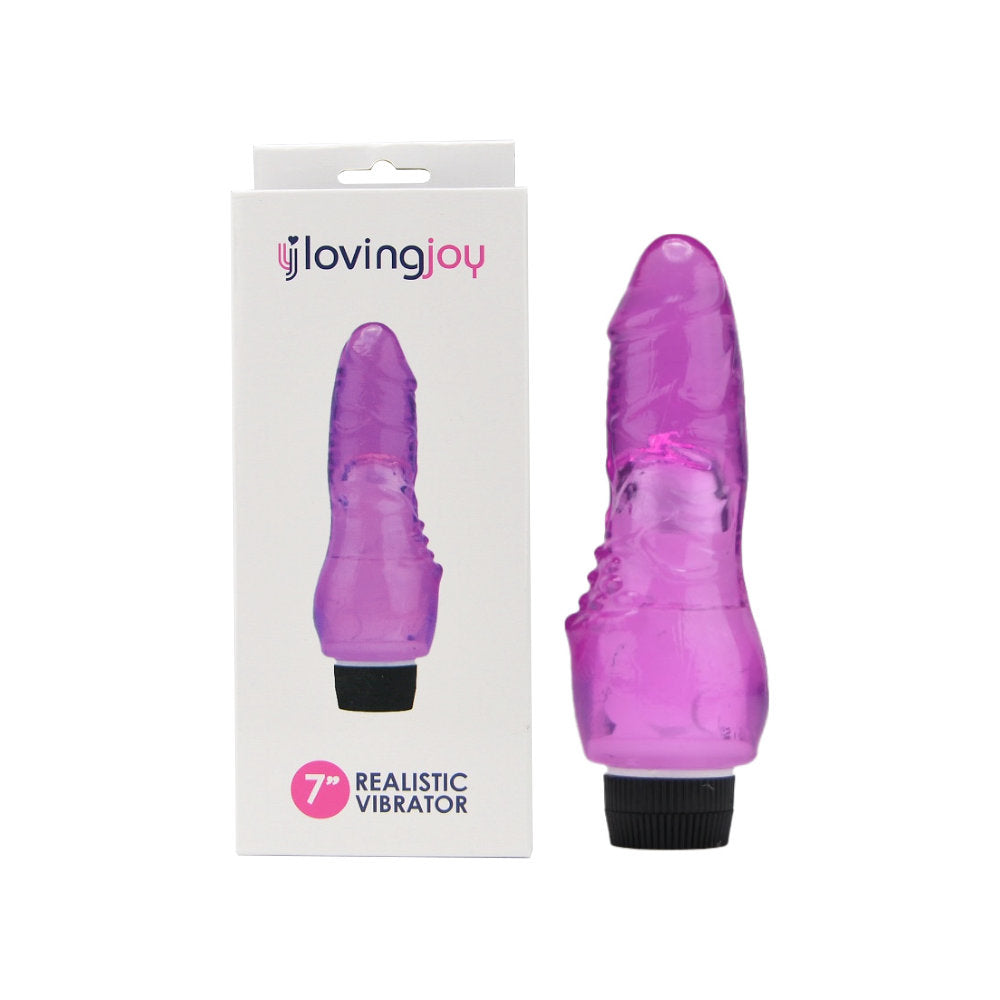 Loving Joy 18 cm Realistic Vibrator Purple