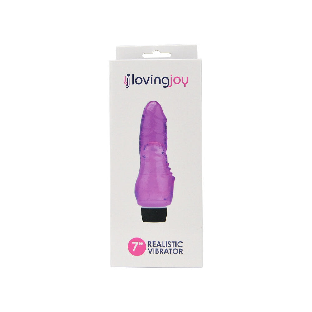 Loving Joy 18 cm Realistic Vibrator Purple