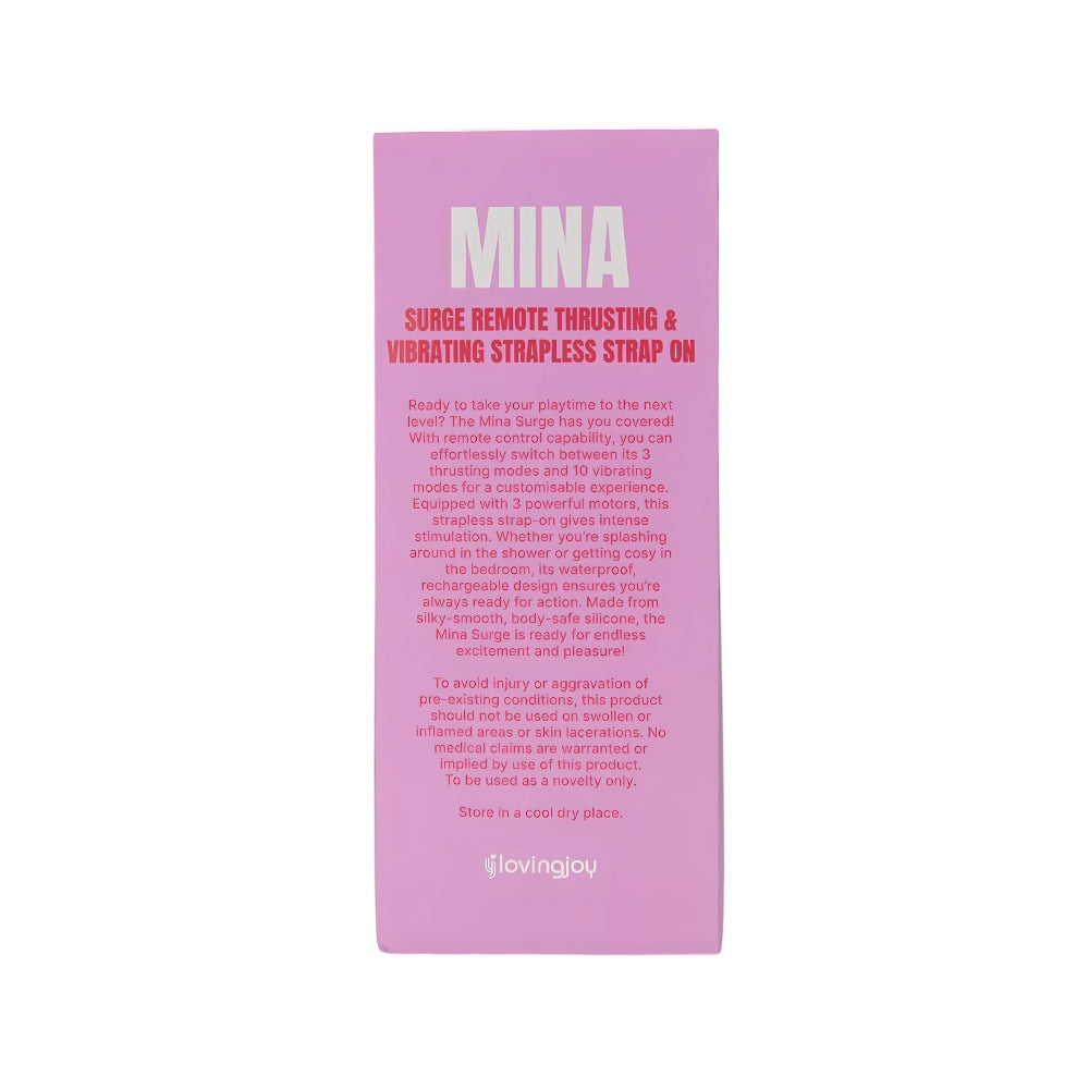Mina Surge Afstandsbediening Duwende & Trillende Strapless Strap On