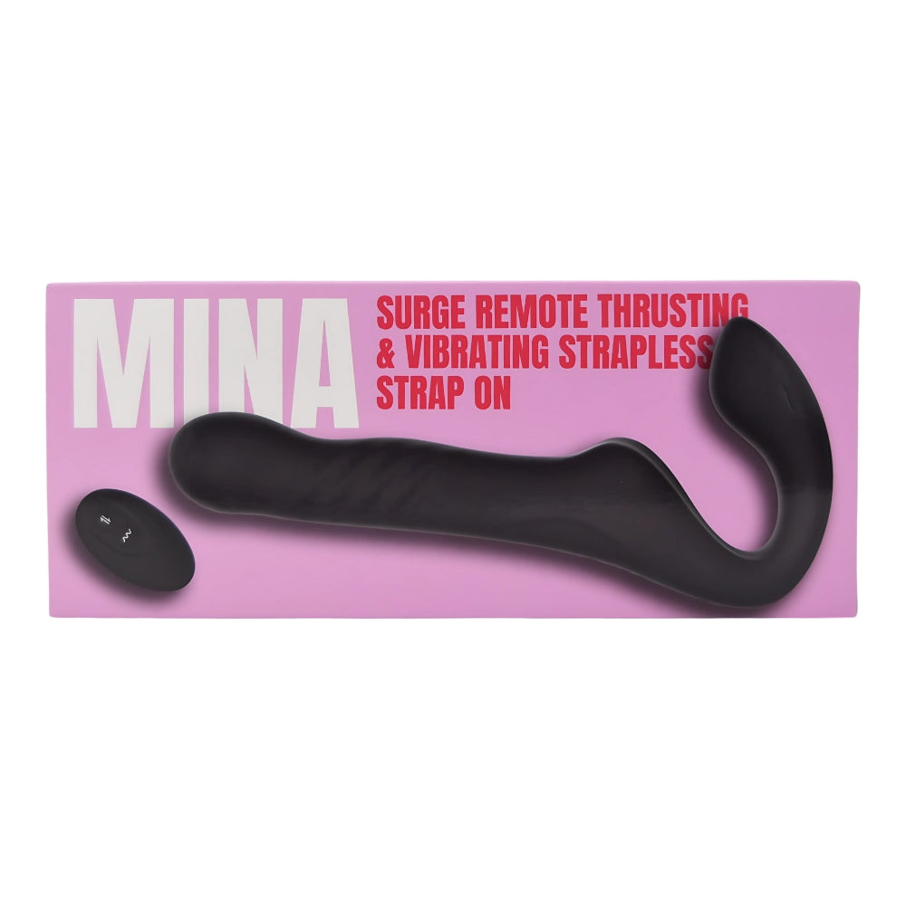 Mina Surge Afstandsbediening Duwende & Trillende Strapless Strap On