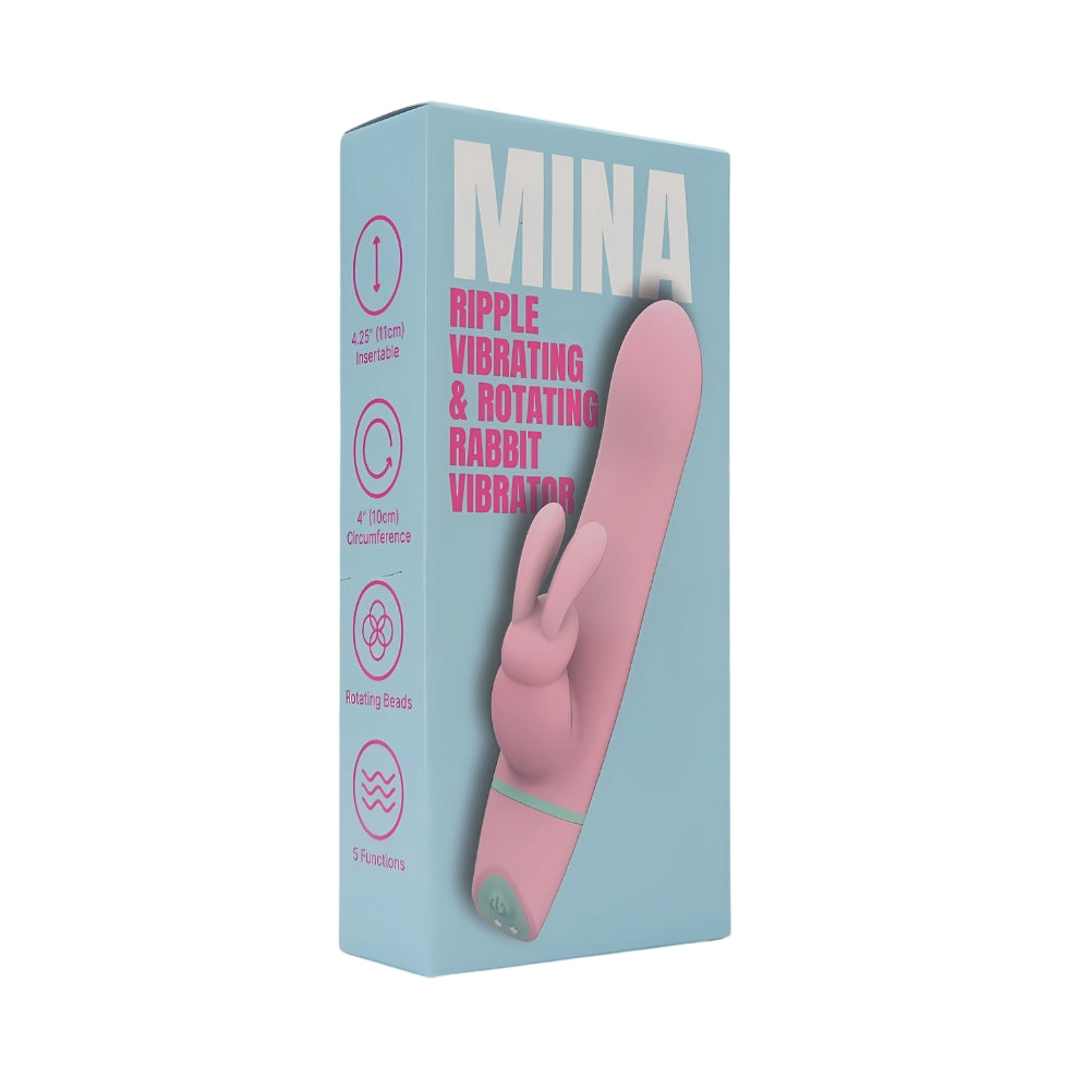 Mina Ripple vibrerende en roterende konijnenvibrator