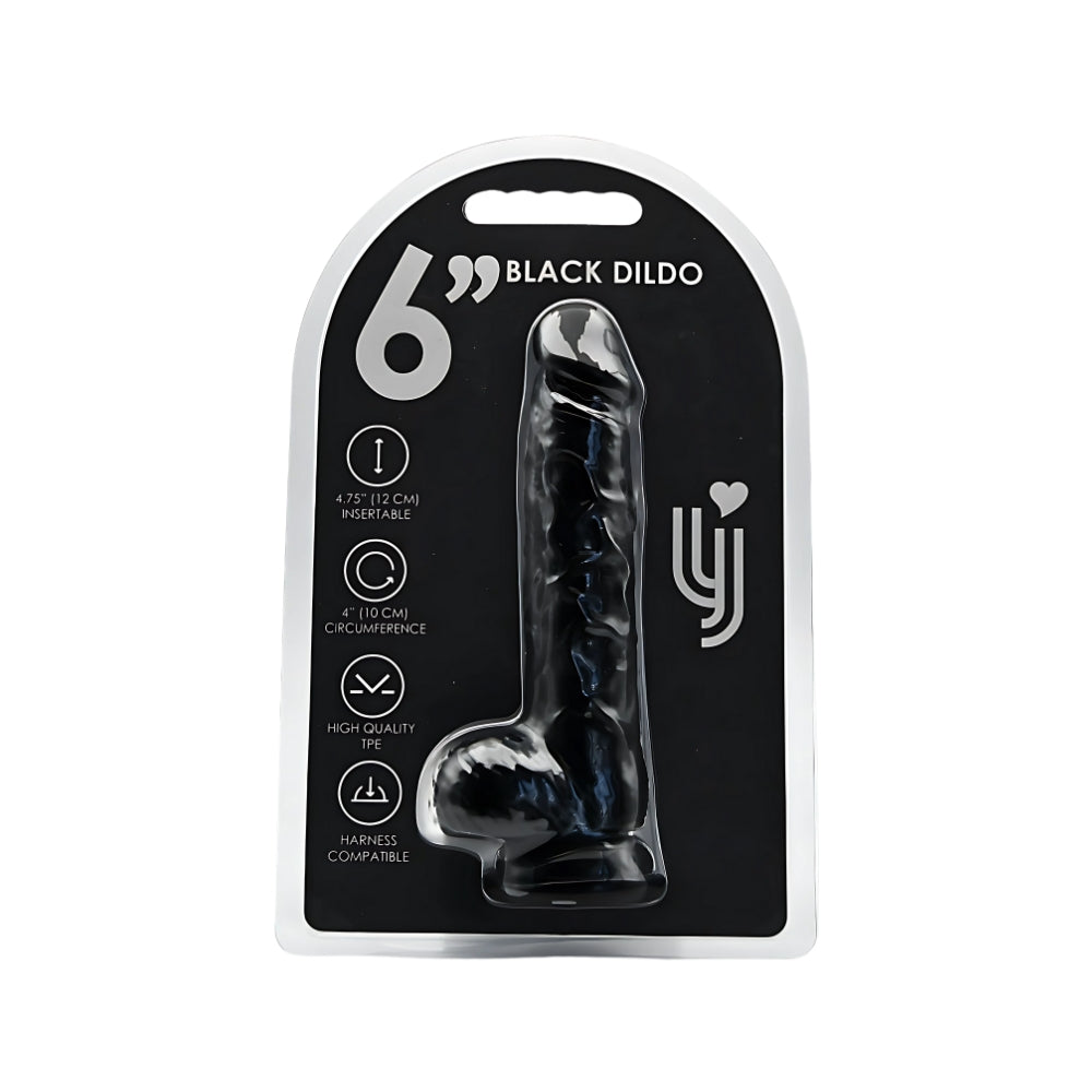 Loving Joy 16,5 cm  Dildo met Ballen Zwart