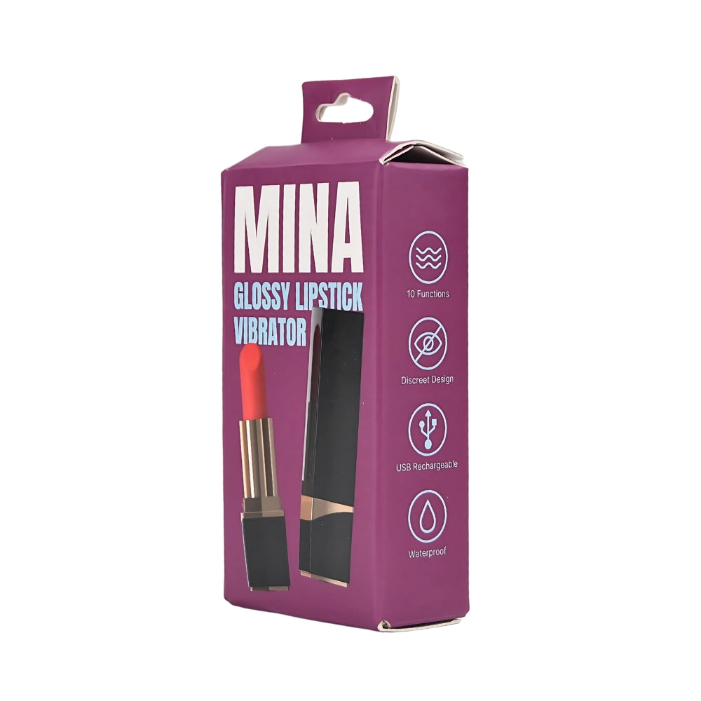Mina Glanzende Lippenstift Vibrator