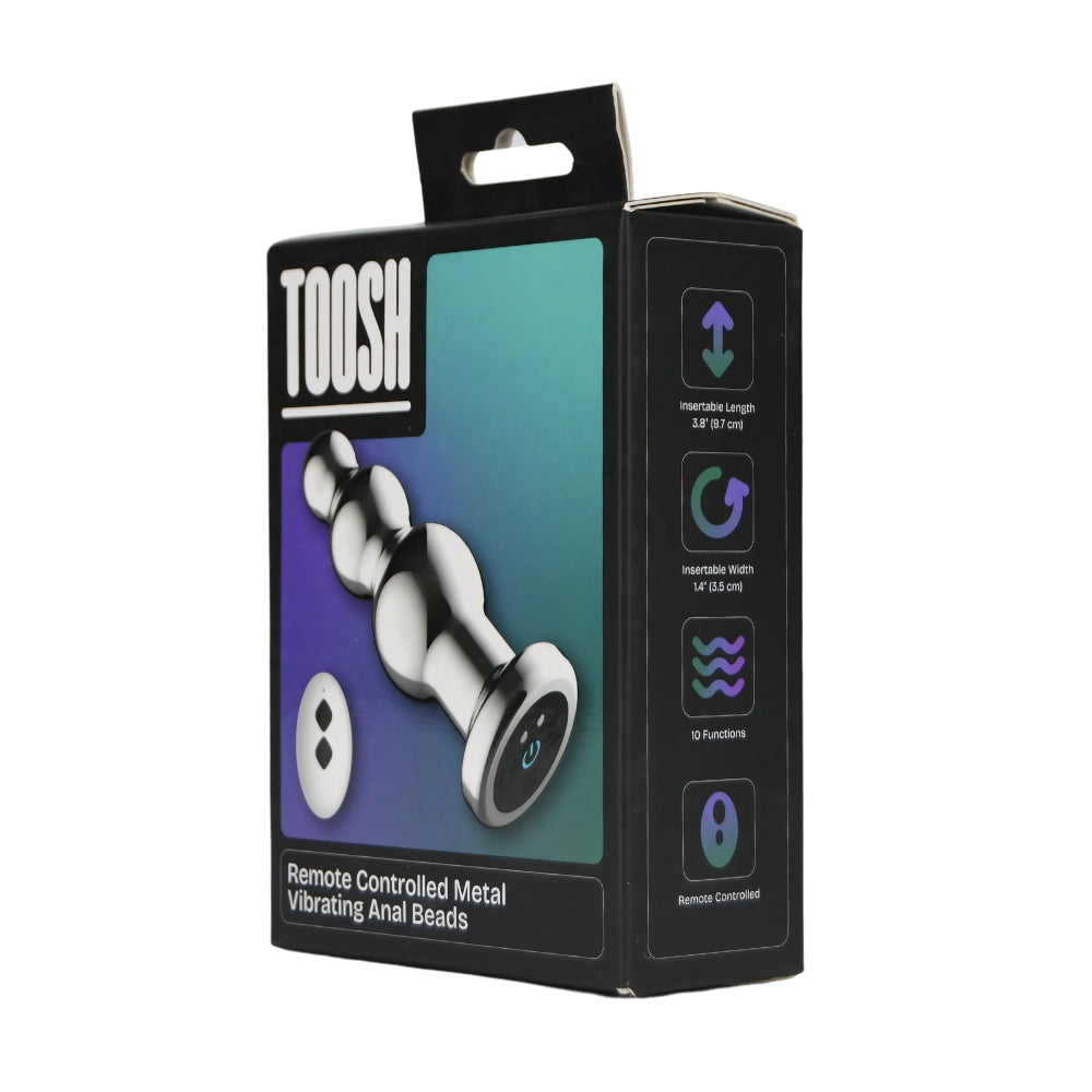 Toosh Remote Control Metal Vibrating Anal Beads