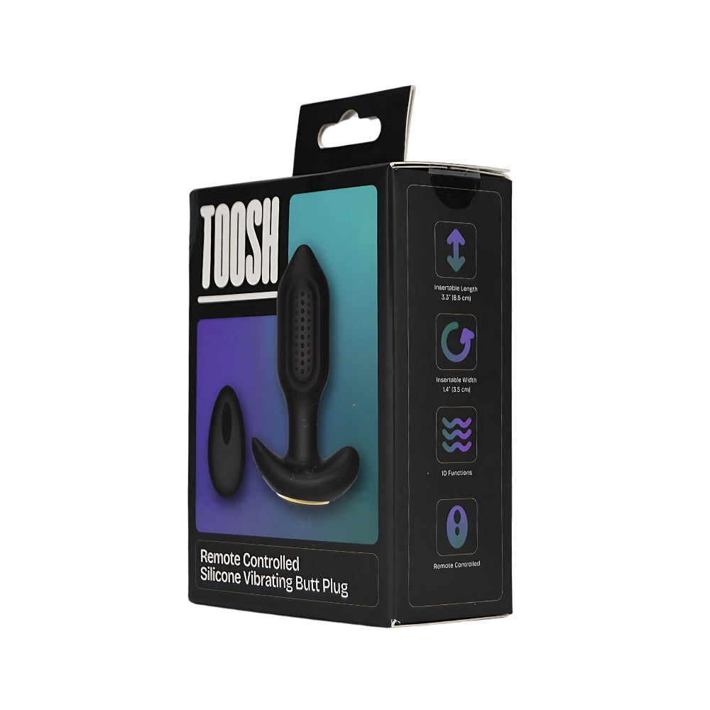 Toosh Remote Controlled Silicone Rotating and Vibrating Butt Plug