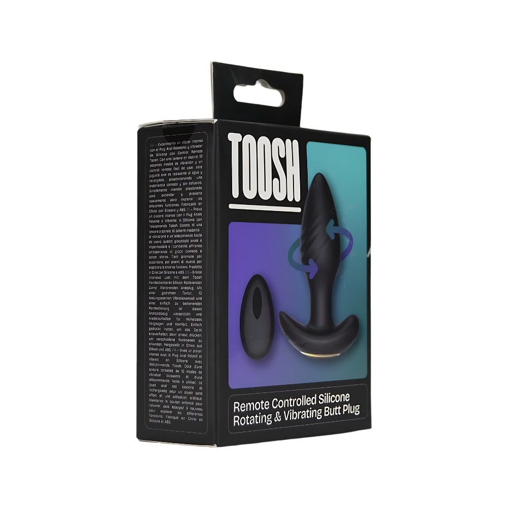 Toosh Remote Controlled Silicone Rotating and Vibrating Butt Plug
