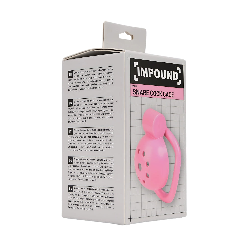 In beslag genomen snare cock kooi