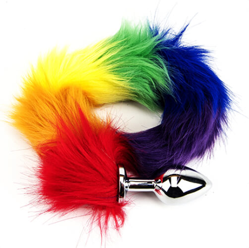 Furry Fantasie Regenboog Tail Butt Plug