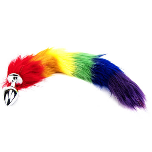 Furry Fantasie Regenboog Tail Butt Plug