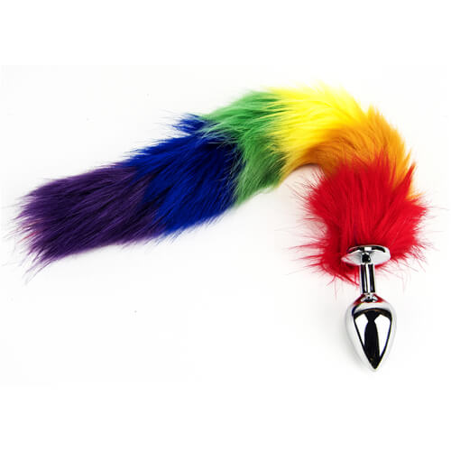 Furry Fantasie Regenboog Tail Butt Plug